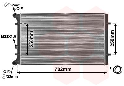 VAN WEZEL radiatorius, variklio aušinimas 03002155